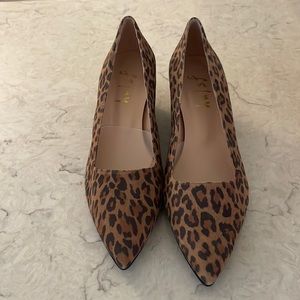 French Sole leopard suede pumps- never been worn. Size 8 1/2.